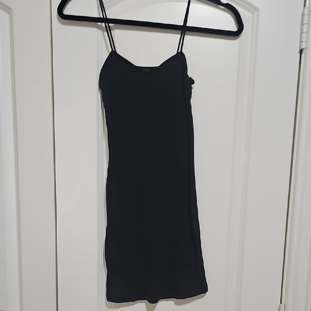 SHEIN Black Ribbed Dress